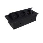 Розетка горизонтальная выдвижная RocketSocket 3EU Черная