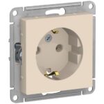 Schneider Electric ATLASDESIGN РОЗЕТКА с заземлением, 16А, механизм, БЕЖЕВЫЙ