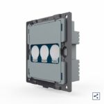 Трехклавишный проходной сенсорный выключатель Livolo UK стандарт (механизм)