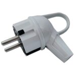 Makel вилка угловая с/з с кольцом белая