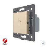 Одноклавишный проходной сенсорный выключатель Livolo ZigBee Module, цвет золотой (механизм)
