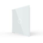 Панель для сенсорного выключателя Livolo, 1 клавиша, цвет белый, стекло