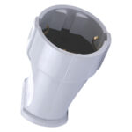 Makel штепсель 1 гн с/з белый