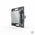 Двухклавишный проходной механический выключатель Livolo, цвет серый (механизм)