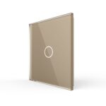 Панель для сенсорного выключателя Livolo, 1 клавиша, цвет золотой, стекло