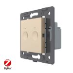 Двухклавишный сенсорный выключатель Livolo ZigBee Module, цвет золотой (механизм)