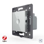 Одноклавишный проходной сенсорный выключатель Livolo ZigBee Module, цвет серый (механизм)