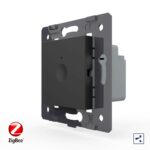 Одноклавишный проходной сенсорный выключатель Livolo ZigBee Module, цвет черный (механизм)