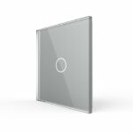 Панель для сенсорного выключателя Livolo, 1 клавиша, цвет серый, стекло