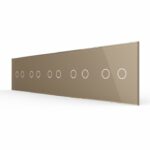 Панель для пяти сенсорных выключателей Livolo, 10 клавиш (2+2+2+2+2), цвет золотой, стекло
