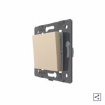 Одноклавишный проходной механический выключатель Livolo, цвет золотой (механизм)