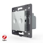 Двухклавишный сенсорный выключатель Livolo ZigBee Module, цвет серый (механизм)