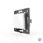 Двухклавишная механическая кнопка (звонок) Livolo, цвет белый (механизм)