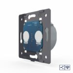 Двухклавишный проходной сенсорный выключатель Livolo с функцией радиоуправления (механизм)