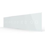 Панель для пяти сенсорных выключателей Livolo, 10 клавиш (2+2+2+2+2), цвет белый, стекло