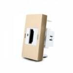 Розетка HDMI Livolo, цвет золотой (механизм)