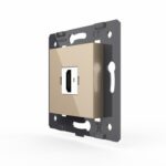 Розетка 1 пост HDMI Livolo, цвет золотой (механизм)