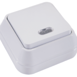 Makel SIVA USTU выключатель 1 кл. с подсв. белый