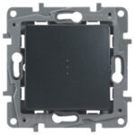 Legrand ETIKA Выключатель/переключатель с подсветкой 10A 250B антрацит