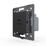 Розетка USB type C с блоком питания 45W Livolo, цвет черный (механизм)