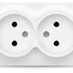 IONICH Двухместная розетка б/з,  220В, Белая
