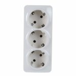 IONICH Трёхместная розетка с/з слоновая кость