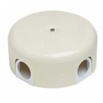 Распределительная коробка 110мм, пластик, цвет слоновая кость