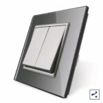 Механический выключатель Livolo 2 клавиши Серый