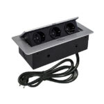 Розетка горизонтальная выдвижная 3EU Серая OvalC