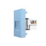 Розетка интернет RJ-45 кат. 6 Livolo, цвет синий (механизм)