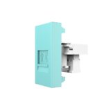 Розетка телефонная RJ-11 кат. 3 Livolo, цвет зеленый (механизм)