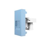 Розетка телефонная RJ-11 кат. 3 Livolo, цвет синий (механизм)