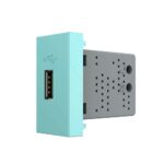 Розетка USB с блоком питания 2.1А 5В Livolo, цвет зеленый (механизм)