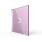 Панель для сенсорного выключателя Livolo, 1 клавиша, цвет розовый, стекло