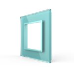 Рамка для розетки Livolo 1 пост, цвет зеленый, стекло