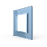 Рамка для розетки Livolo 1 пост, цвет синий, стекло