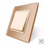 Механический выключатель Livolo 1 клавиша Золотой