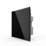 Сенсорный выключатель Livolo 4 клавиши 1 пост Черный UK стандарт