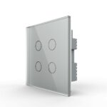 Сенсорный выключатель Livolo 4 клавиши 1 пост Серый UK стандарт