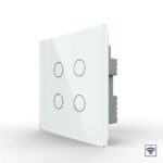 Сенсорный радиоуправляемый выключатель Livolo 4 клавиши 1 пост Белый UK стандарт