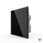 Сенсорный радиоуправляемый выключатель Livolo 4 клавиши 1 пост Черный UK стандарт