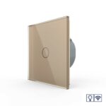 Сенсорный радиоуправляемый диммер LIVOLO 1 клавиша 1 пост Золотой
