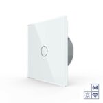 Сенсорный импульсный радиоуправляемый выключатель Livolo сухой контакт 1 клавиша 1 модуль Белый