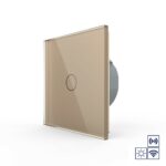 Сенсорный импульсный радиоуправляемый выключатель Livolo сухой контакт 1 клавиша 1 модуль Золотой