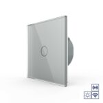 Сенсорный импульсный радиоуправляемый выключатель Livolo сухой контакт 1 клавиша 1 модуль Серый