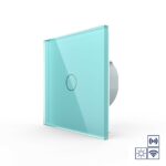 Сенсорный импульсный радиоуправляемый выключатель Livolo сухой контакт 1 клавиша 1 модуль Зеленый