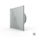Сенсорный радиоуправляемый выключатель Livolo 1 клавиша 1 пост Серый