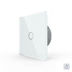 Сенсорный выключатель с таймером Livolo 1 клавиша 1 модуль Белый