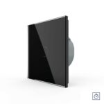 Сенсорный выключатель с таймером Livolo 1 клавиша 1 модуль Черный