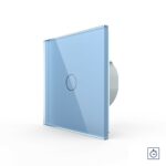 Сенсорный выключатель с таймером Livolo 1 клавиша 1 модуль Синий